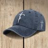 Christianartworkshop Minimalist Faith Cross Baseball Cap: Casual Style with a Powerful Message