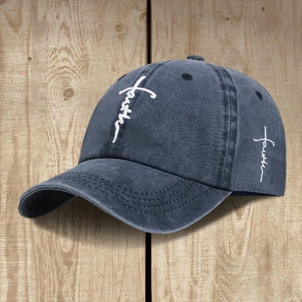 Christianartworkshop Minimalist Faith Cross Baseball Cap: Casual Style with a Powerful Message