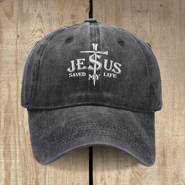 Christianartworkshop Jesus Saved My Life Statement Baseball Cap: Saved by Grace