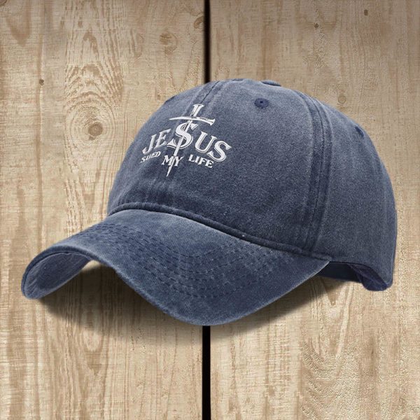 Christianartworkshop Jesus Saved My Life Statement Baseball Cap: Saved by Grace