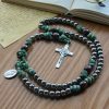 Christianartworkshop Rugged Metallic Beads Paracord Blessing Rosary: Shielded by Holy Spirit and Divine Mercy