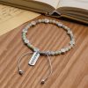 Christianartworkshop Two-color St. Benedict Blessing Anklet with Gentle Natural Stone Beads