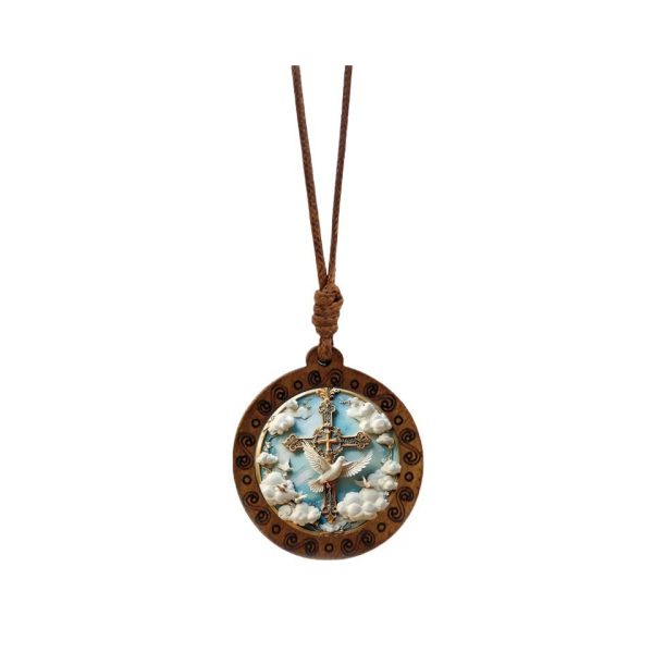 Christianartworkshop Holy Spirit Dove & Cross Necklace: A Visual Expression of Devout Faith