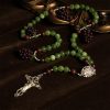 Green and Purple Grape Bead Rosary Inspired by Christ the True Vine