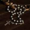 Our Lady's Blessing with Black & White Cow Cat Beads Bracelet, Animal Rosary