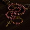 Christianartworkshop Holy Grail Blessing with Red Football Rosary and Golden Cord: Prayer for Strength
