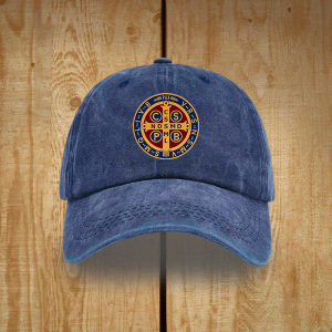Holy Protection St. Benedict Cross Washed Cotton Hat