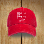 I Can't He Can Jesus Cross Everyday Faith Washed Cotton Hat