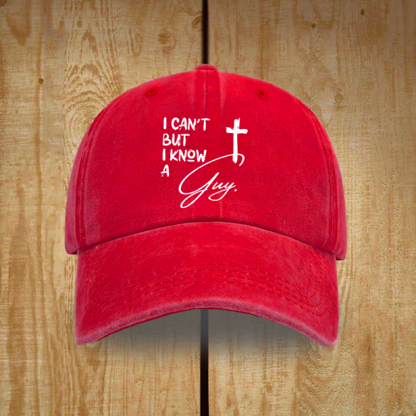 I Can't He Can Jesus Cross Everyday Faith Washed Cotton Hat