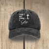 Christianartworkshop I Can't He Can Jesus Cross Everyday Faith Washed Cotton Hat