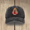 Christianartworkshop Spiritual Protection Our Lady of Guadalupe Washed Cotton Hat