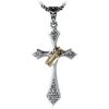 Classic Sterling Silver Cross Necklace with Rotating Ring: A Profound Symbol of Everlasting Faith