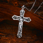 Vintage - Style Sterling Silver INRI Crucifix Pendant: A Timeless Emblem of Sacrifice and Grace