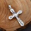 Classic Polished Sterling Silver Cross Necklace: A Subtle yet Sacred Emblem of Devotion