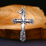 Classic Polished Sterling Silver Cross Necklace: A Subtle yet Sacred Emblem of Devotion
