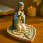 Classic Resin Praying Jesus Rosary Holder: A Timeless Emblem of Devotion