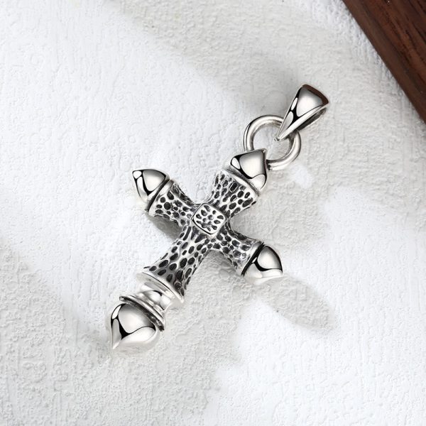 Artistic Textured Silver Cross Pendant: A Unique Blend of Art and Belief