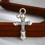 Artistic Textured Silver Cross Pendant: A Unique Blend of Art and Belief