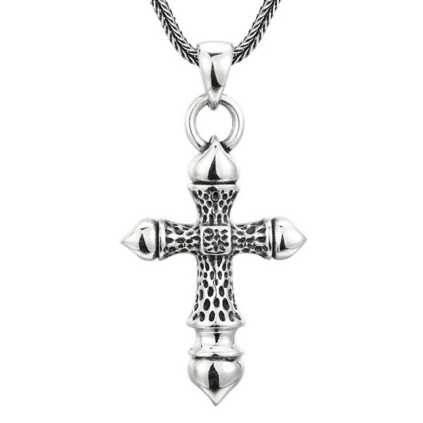 Artistic Textured Silver Cross Pendant: A Unique Blend of Art and Belief