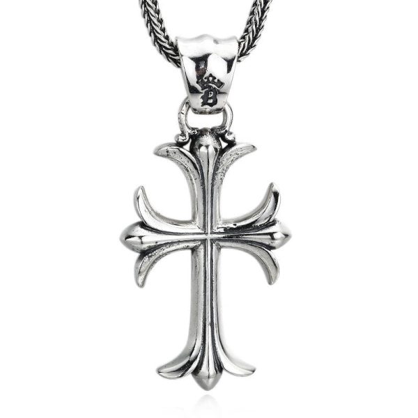 Classic Sterling Silver Cross Charm Pendant: A Timeless Accessory for Faithful Adornment