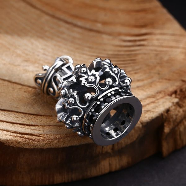 Vintage Sterling Silver Crown Cross Ornament Pendant: A Cherished Symbol of Spiritual Connection