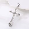 Artistic Diamond - Studded Silver Cross Pendant: A Unique Fusion of Elegance and Belief