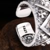 Classic 925 Silver Cross - Patterned Ring: A Profound Symbol of Faith