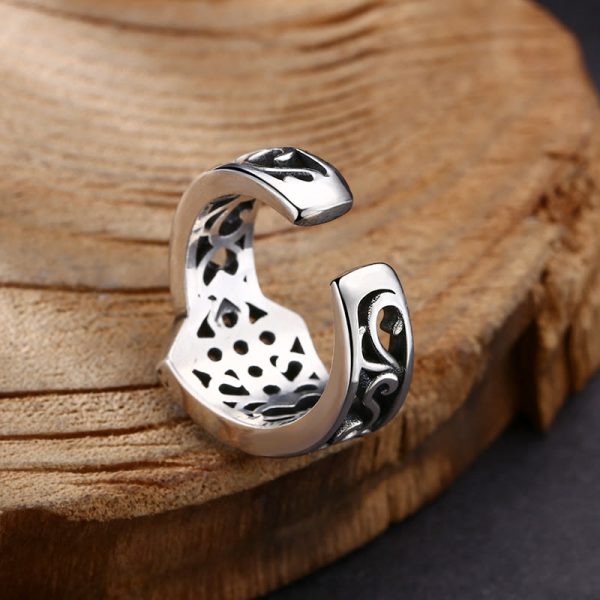 Handcrafted 925 Silver Open Cross Ring with Zircon: A Rare Fusion of Craftsmanship and Faith