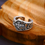 Handcrafted 925 Silver Open Cross Ring with Zircon: A Rare Fusion of Craftsmanship and Faith