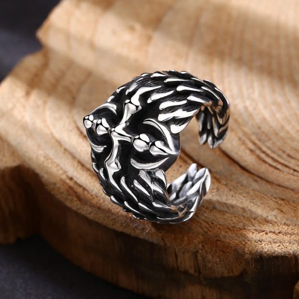 Vintage Textured Silver Cross Ornament Ring: A Cherished Symbol of Spiritual Connection