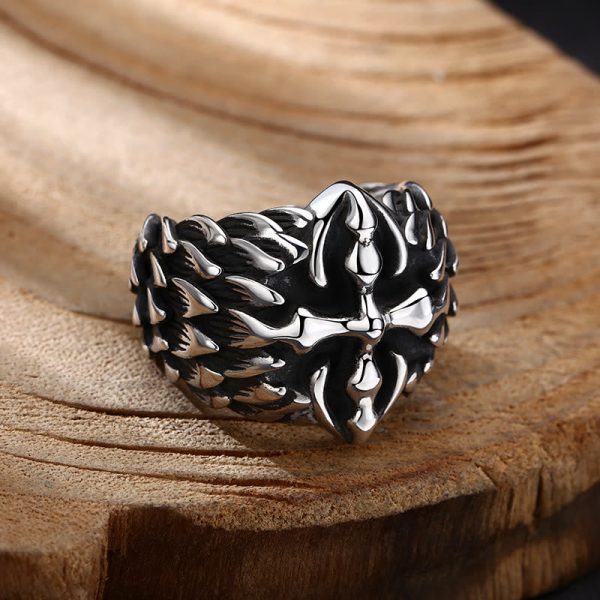 Vintage Textured Silver Cross Ornament Ring: A Cherished Symbol of Spiritual Connection