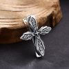 Vintage Textured Silver Cross Ornament Hair Clip: A Cherished Symbol of Spiritual Connection