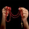 Our Lady's Grace with Blessed Red Butterfly Prayer Beads Animal Rosary