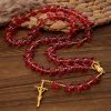 Our Lady's Grace with Blessed Red Butterfly Prayer Beads Animal Rosary