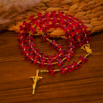 Our Lady's Grace with Blessed Red Butterfly Prayer Beads Animal Rosary