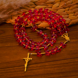 Our Lady's Grace with Blessed Red Butterfly Prayer Beads Animal Rosary