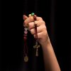 All-in-One Sports Prayer Rosary Keychain with Multi-Sport Beads: No Regrets in Every Game