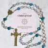 PRAYERFUL FAITH: Elegant Shining Beads St. Benedict Rosary with Gift Card