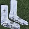 Christianartworkshop Biblical Quote Grip Soccer Unisex Socks: Walk Daily in Divine Guidance