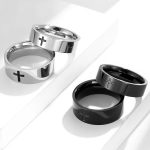 Christianartworkshop Two - Color Minimalist Cross Rings: Faith - Inspired Fashion