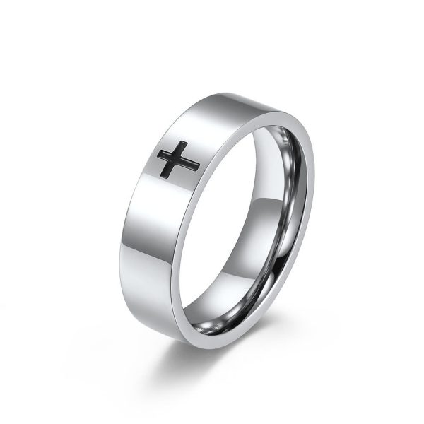 Christianartworkshop Two - Color Minimalist Cross Rings: Faith - Inspired Fashion