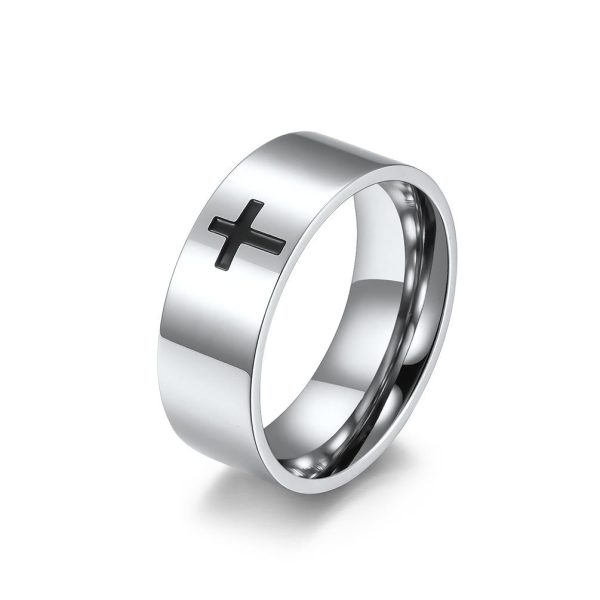 Christianartworkshop Two - Color Minimalist Cross Rings: Faith - Inspired Fashion