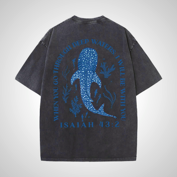 Christian T-Shirt I Will Be With You Double Sided Washed Design