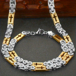 Tri-Color Cross Necklace & Bracelet Set - Bold Faith Jewelry