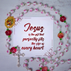 PRAYERFUL FAITH: Handmade Rose & Ivory Floral Elegance Rosary with Gift Card