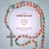 PRAYERFUL FAITH:Handmade Pink Round Beads Rosary with Gift Card