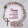 PRAYERFUL FAITH: Handmade Flower Resin Beads Rosary with Gift Card