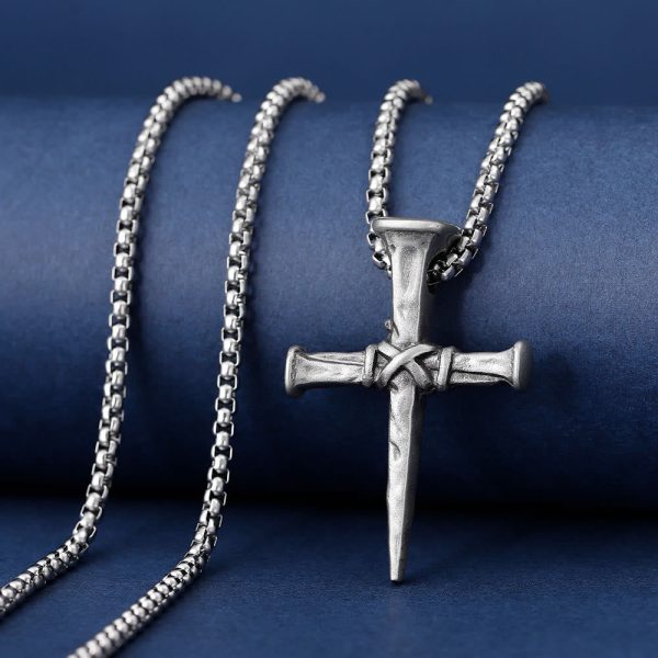 Artistic Nail - Shaped Cross Necklace for Faith Expression