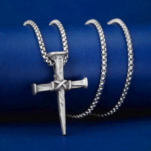 Artistic Nail - Shaped Cross Necklace for Faith Expression