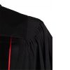 Christianartworkshop Traditional Black Clergy Robe with Red Cross Embroidery & Formal Design